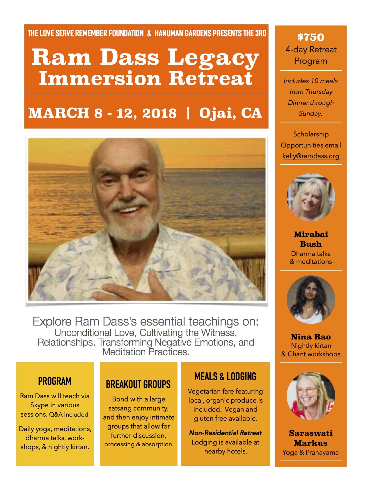 3rd Ram Dass Legacy Immersion Retreat @ Hanuman Gardens | Ojai | California | United States