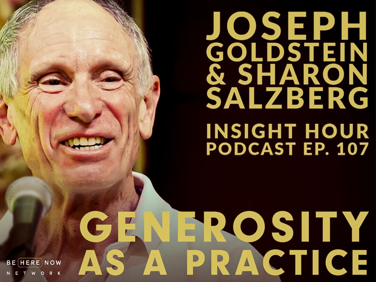 Joseph Goldstein Insight Hour Ep. 107 Generosity as a Practice w