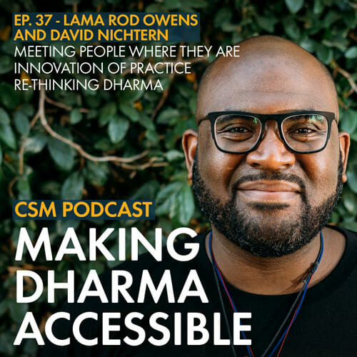 Lama Rod Owens joins David Nichtern to discuss making dharma accessible for all on this episode of Creativity, Spirituality & Making a Buck.